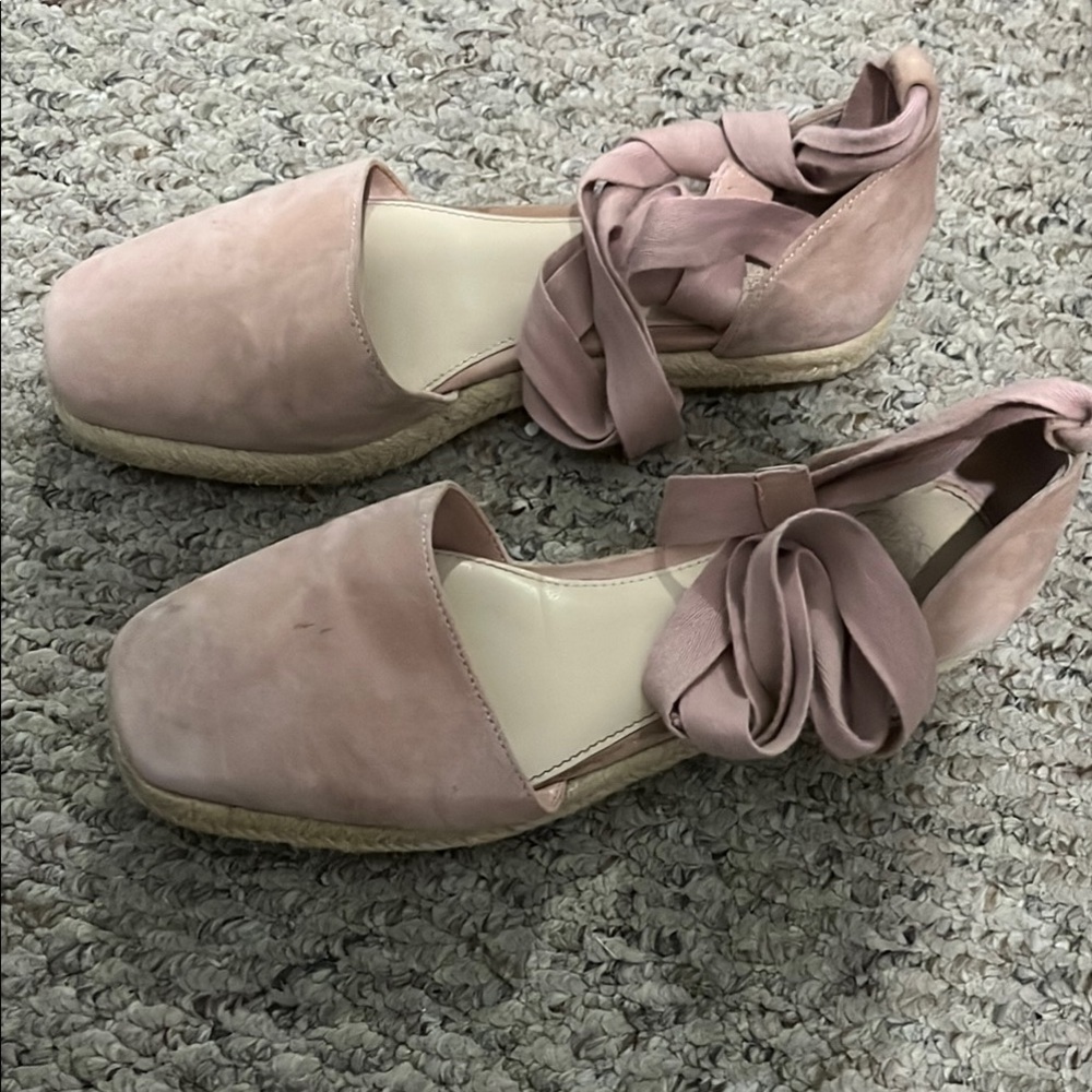 Elegant Pink Espadrille Flats